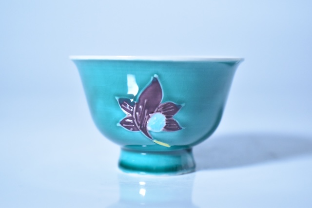 青交趾蘭　煎茶碗