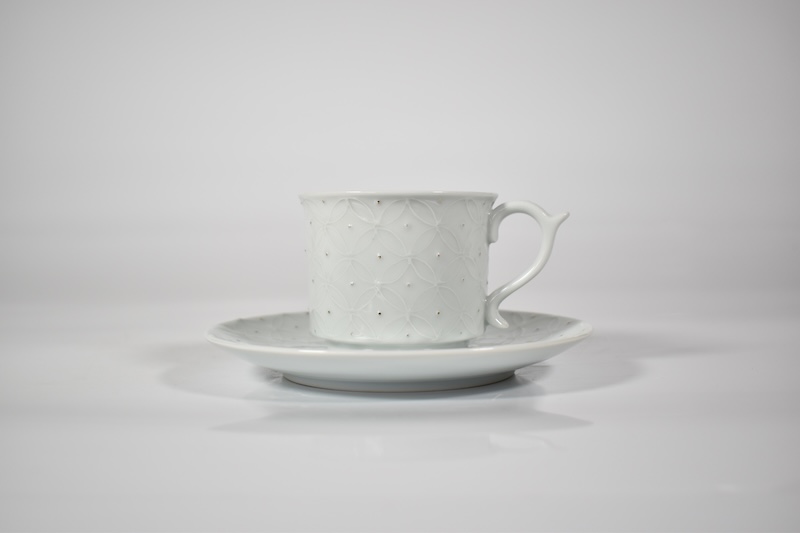 [京都・清水焼]白いっちんコーヒーカップ